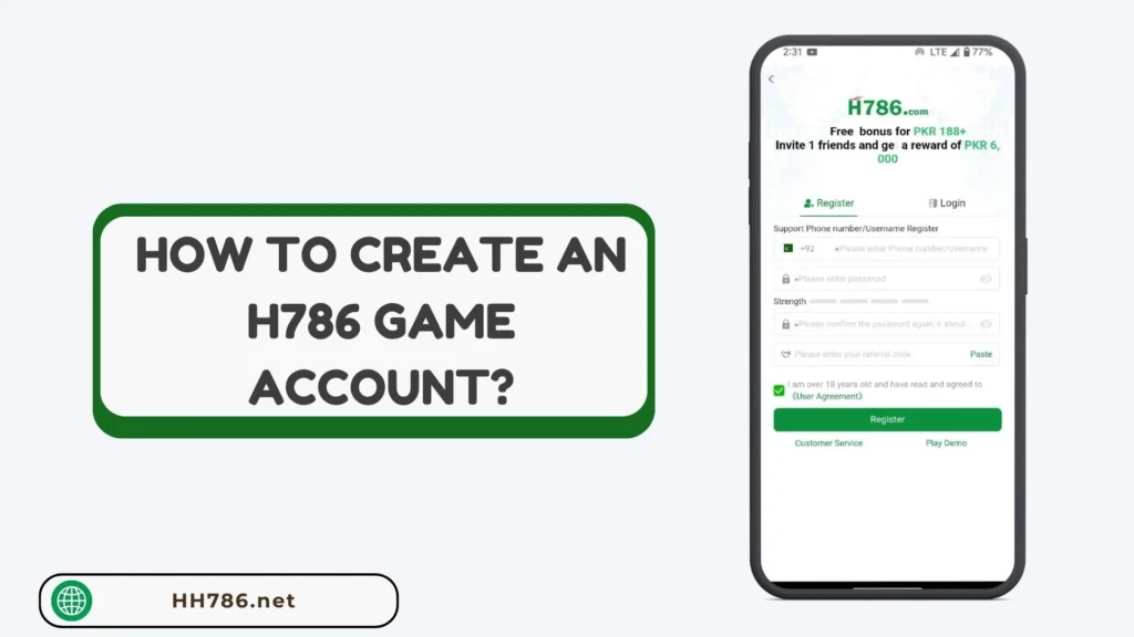 H786 Create account